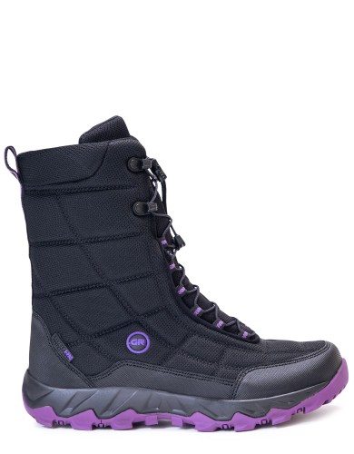 Черные текстильные демисезонные ботинки 