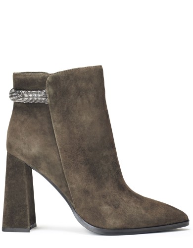 Хаки замшевые демисезонные ботинки 