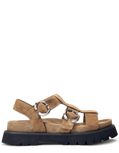 Коричневые  сандалии