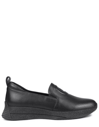 Черные кожаные демисезонные  туфли