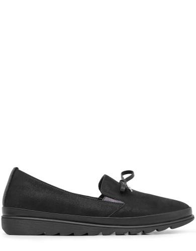 Черные кожаные демисезонные  слипоны