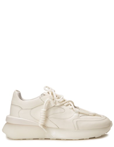 Белые кожаные демисезонные  кроссовки 