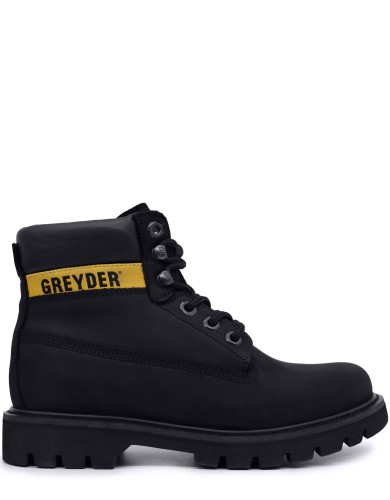 Черные нубуковые демисезонные ботинки 