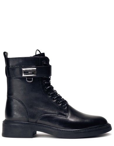 Черные кожаные демисезонные ботинки 