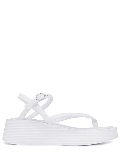 Белые кожаные сандалии