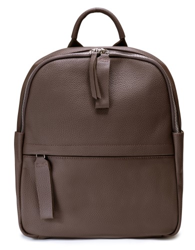 Коричневый кожаный рюкзак