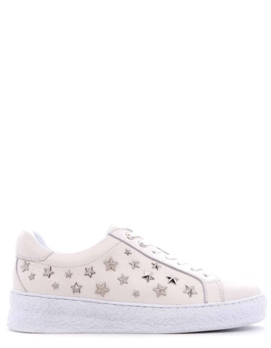 Белые кожаные демисезонные  кеды