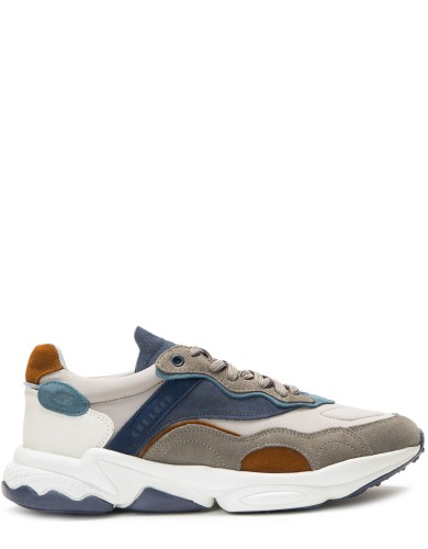 Разноцветные кожаные демисезонные кроссовки