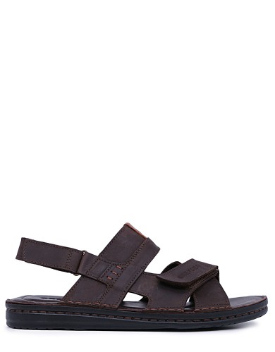 Коричневые нубуковые сандалии