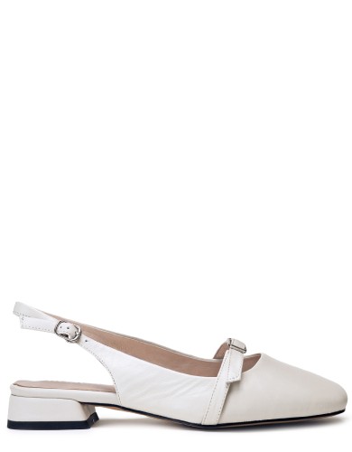 Белые кожаные летние босоножки