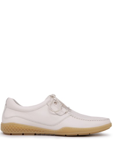 Білі шкіряні літні туфлі