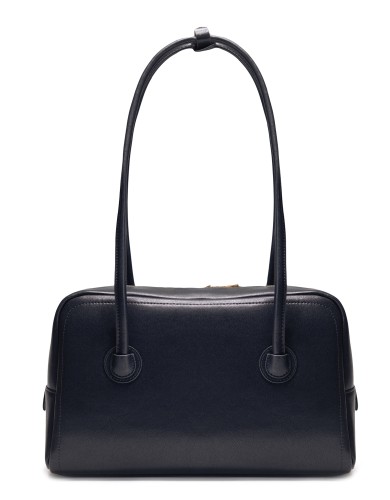 Черная кожаная большая женская сумка