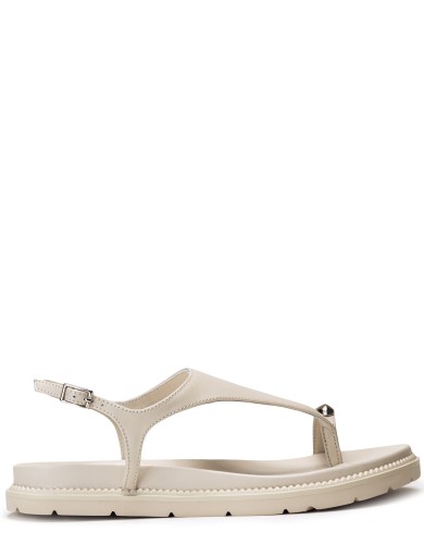 Бежевые кожаные сандалии