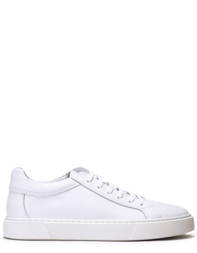 Білі шкіряні демісезонні кеди