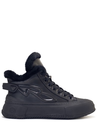 Чорні шкіряні черевики жіночі шкіряні