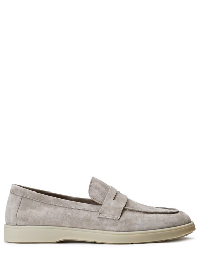 Бежевi замшеві  літні  лофери