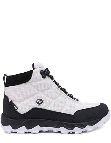 Белые текстильные демисезонные ботинки 