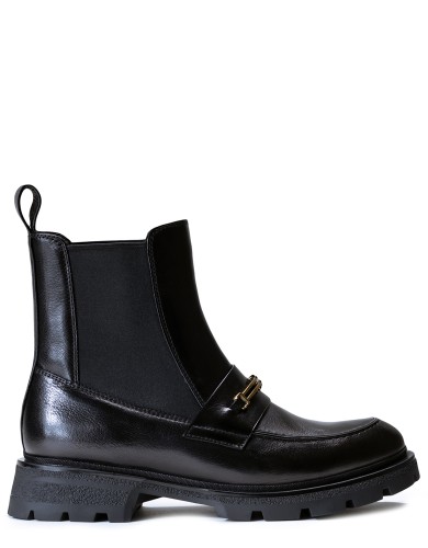 Чорні  шкіряні демісезонні  черевики