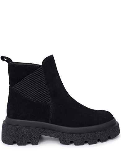 Черные замшевые демисезонные ботинки 