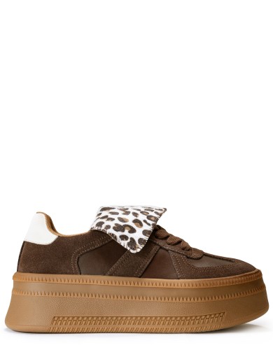 Коричневі  демісезонні кеди