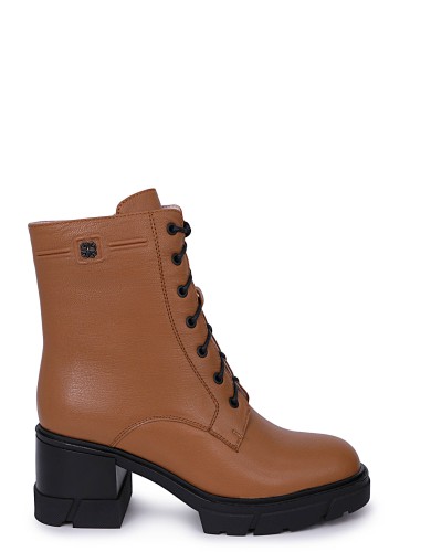 Коричневі шкіряні черевики жіночі шкіряні