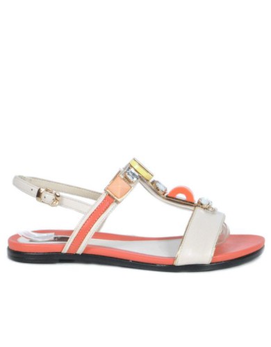 Різнобарвні шкіряні  сандалі