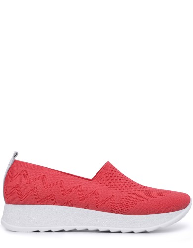 Красные текстильные летние слипоны