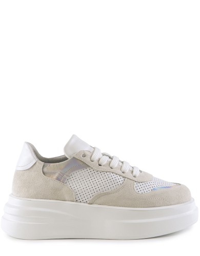 Белые кожаные летние кеды