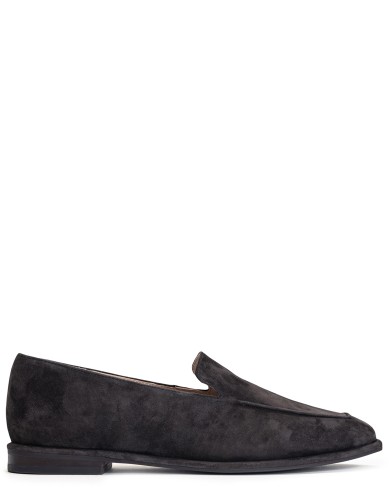 Коричневые замшевые демисезонные  лоферы