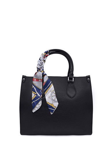 Черная кожаная большая сумка