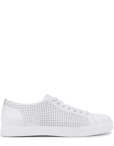 Білі шкіряні літні кеди