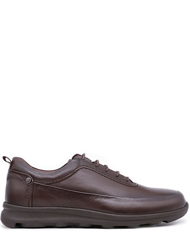 Коричневые кожаные демисезонные туфли