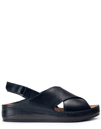 Черные кожаные сандалии