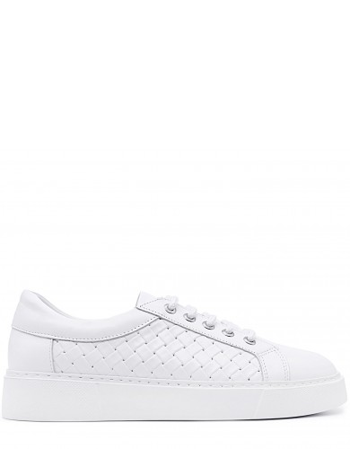 Білі шкіряні демісезонні кеди