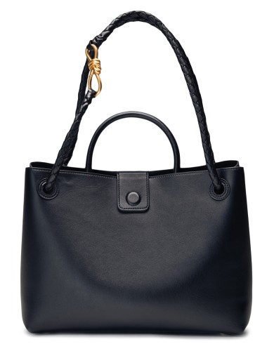 Черная кожаная большая женская сумка