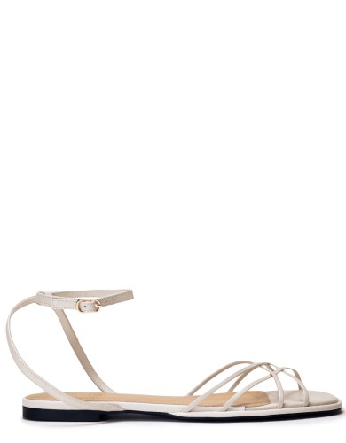 Бежевые кожаные сандалии