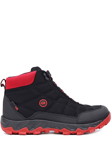 Черные текстильные демисезонные ботинки 