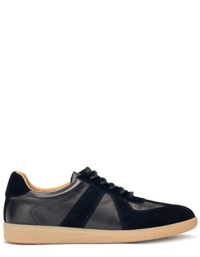 Чорні шкіряні демісезонні кеди