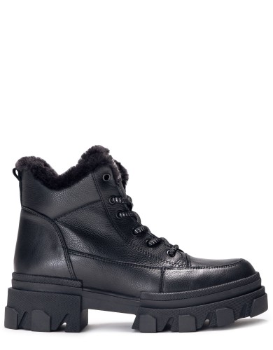 Чорні шкіряні черевики жіночі шкіряні