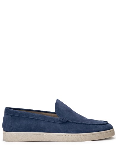 Сині  замшеві  демісезонні лофери