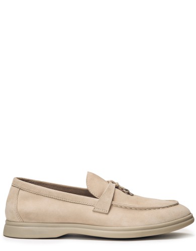 Бежевi замшеві  демісезонні лофери