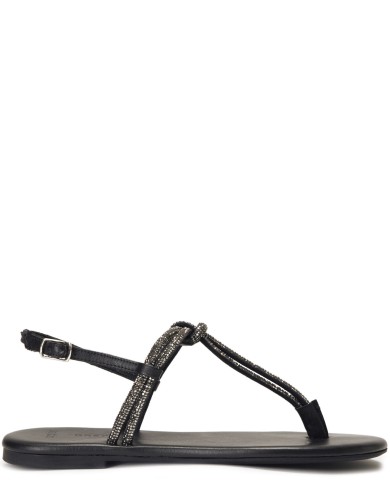 Чорні шкіряні  сандалі