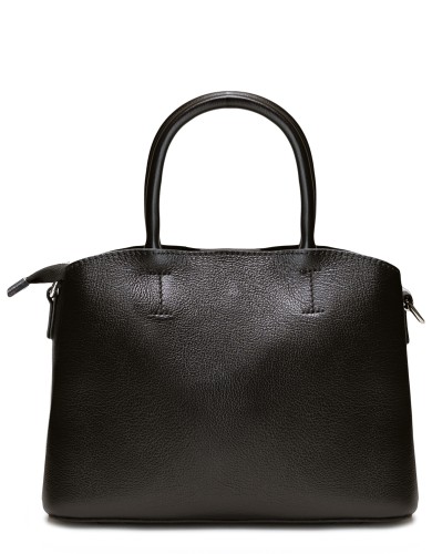 Черная кожаная маленькая женская сумка