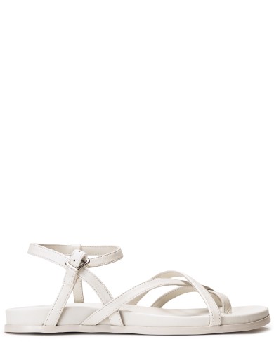 Белые кожаные сандалии