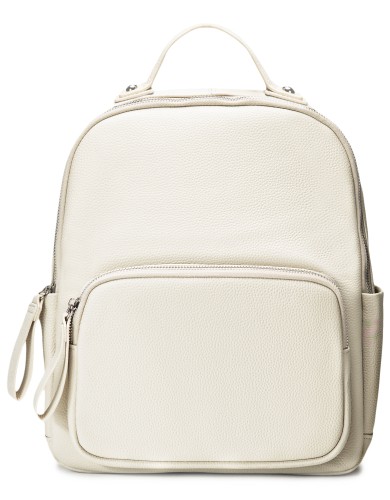 Белый кожаный рюкзак
