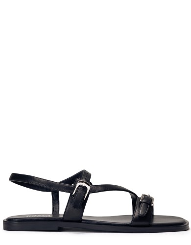 Черные кожаные сандалии