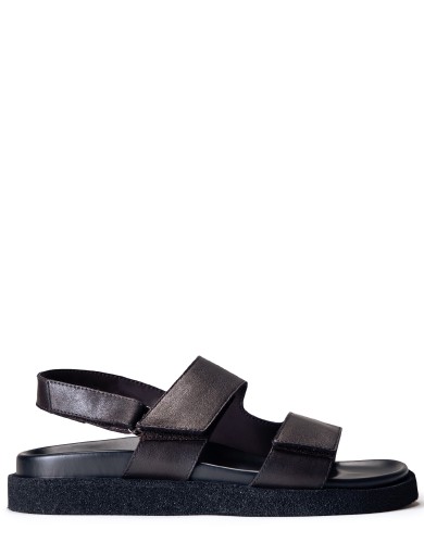 Коричневые кожаные сандалии