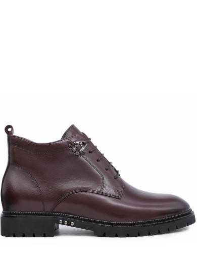 Марсала кожаные демисезонные ботинки 