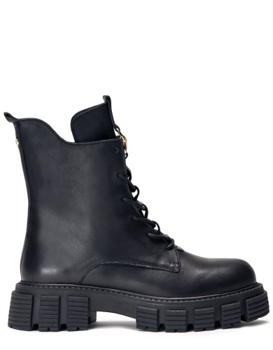 Черные кожаные демисезонные ботинки 