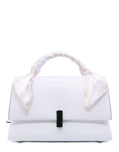 Біла шкіряна маленька сумка